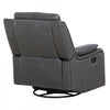 Marlow 37 in. Leather Match Swivel Glider Manual Recliner - Charcoal | Fauteuil inclinable manuel pivotant a mouvement coulissant Marlow de 37 po en cuir assorti - Charbon