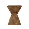 Zane 18" MGO Geometric Twisted Accent Table, Unique Wood Grain Indoor Side Table, Natural | Table d'appoint geometrique torsadee Zane 18 pouces MGO, table laterale interieure a grain de bois, naturel