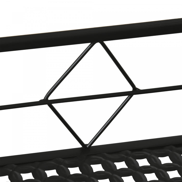 Outsunny 43'' X 12'' Hanging Flower Pot Stand Rack With Hooks, Metal Plant Pot Holder, Railing Shelf, Windows Decorate For Outdoor Garden Balcony Fence Patio