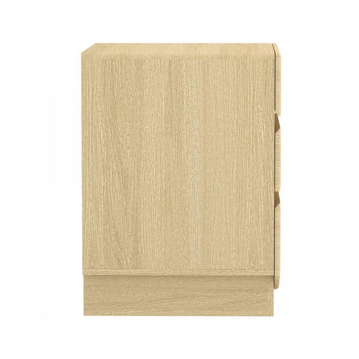 Ardea Contemporary 20\" Nightstand in Natural Oak (3-Drawer)