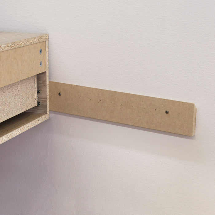 Primo Set Of 2 Floating Nightstands With 1 Drawer - Rustic Oak 