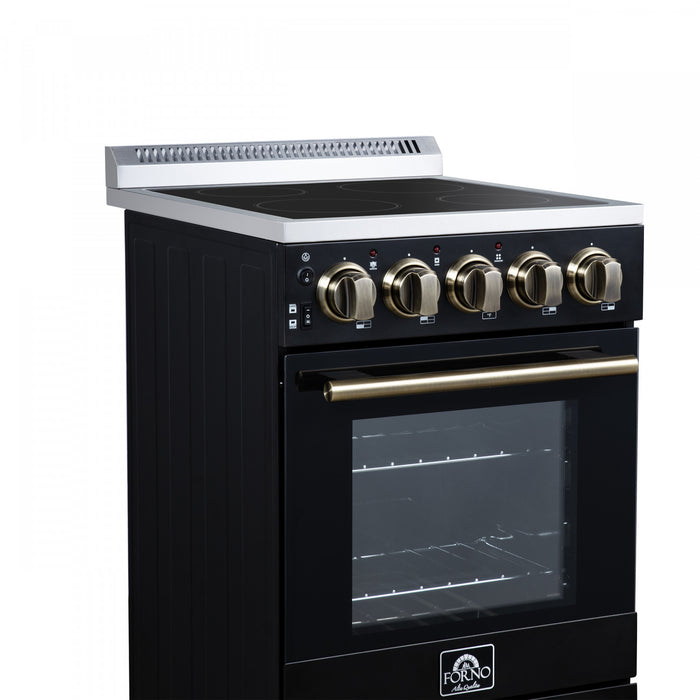Forno Pallermo 20 Inch Electric Range in Black, 2.05 cu.ft. - FFSEL6051-20BLK