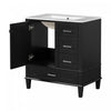Olivia 30" Bathroom Vanity with Sink Combo and Storage Drawers,Black | Olivia meuble de salle de bain 30" avec vasque et tiroirs de rangement, noir