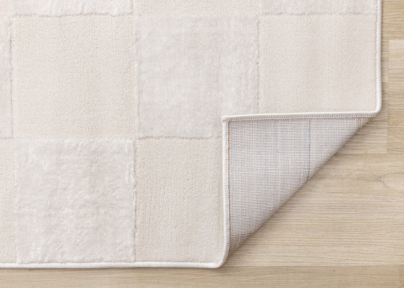 Leonardo White Grey Checkered Area Rug - 2'7\" x 4'11\"