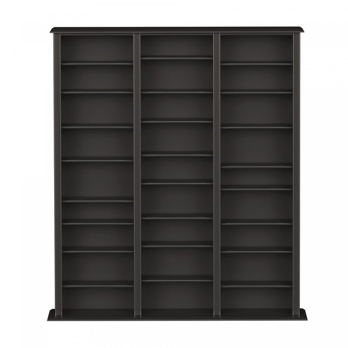 27 Adjustable Shelves Multimedia Storage - Black