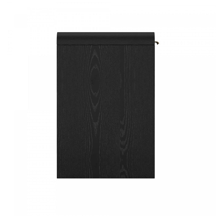 Grace Modern 54\" Office Desk in Black and Gold (2-Drawer)