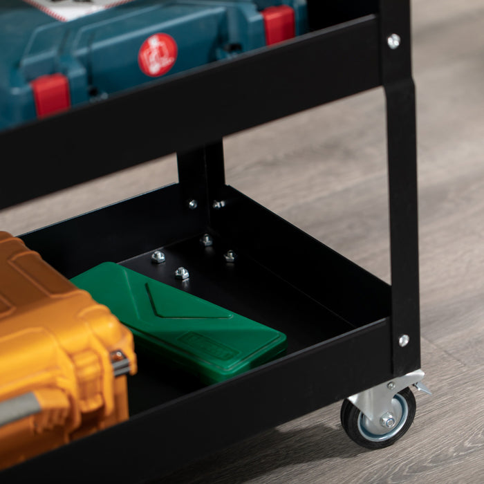 Durhand 3 Tier Rolling Tool Cart With Wheels Mobile Utility Cart