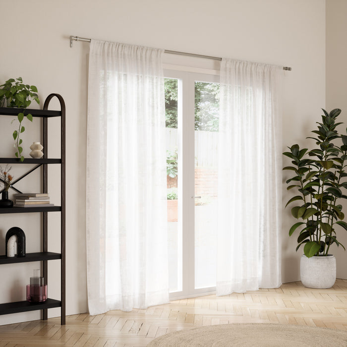 Umbra Cappa Nickel Expandable 1\" Curtain Rod - 66\"-120\" 