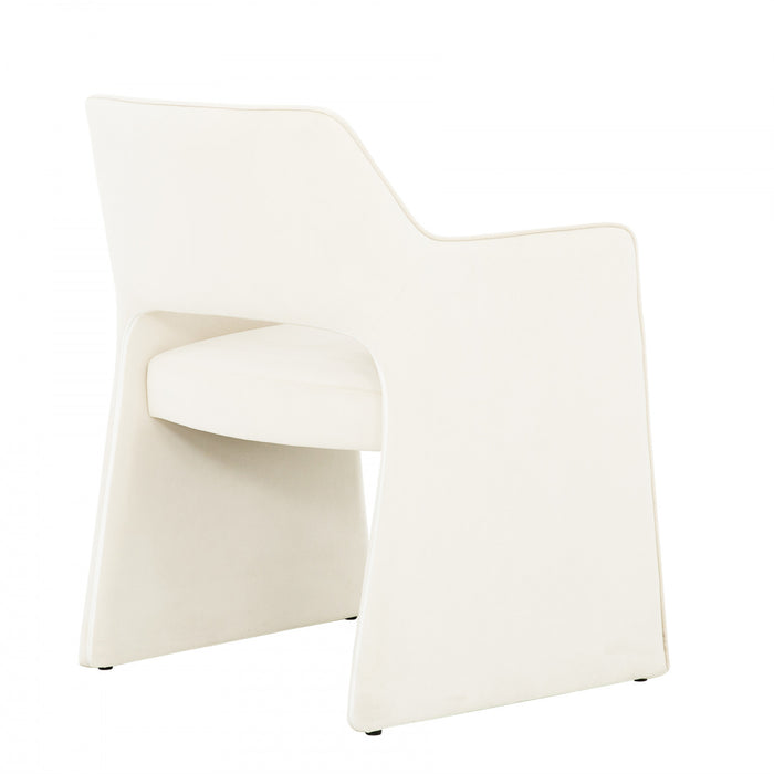 Kendrick Ivory Velvet Upholstered Accent Dining Chair (Set of 2)