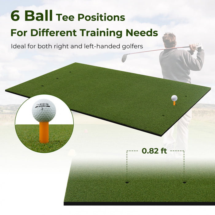 Costway 5 X 3 Ft Golf Hitting Mat Artificial Indoor Outdoor Turf Golf Training Mat 20 Mm