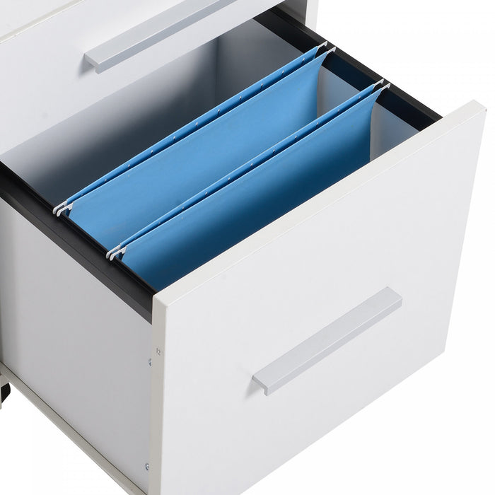 Homcom File Cabinet With 3 Lockable Drawers