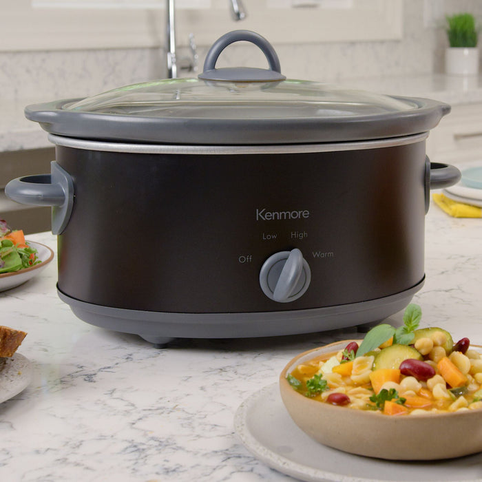 Kenmore Slow Cooker, 5 qt (4.7L), Easy to Use, Dial Control