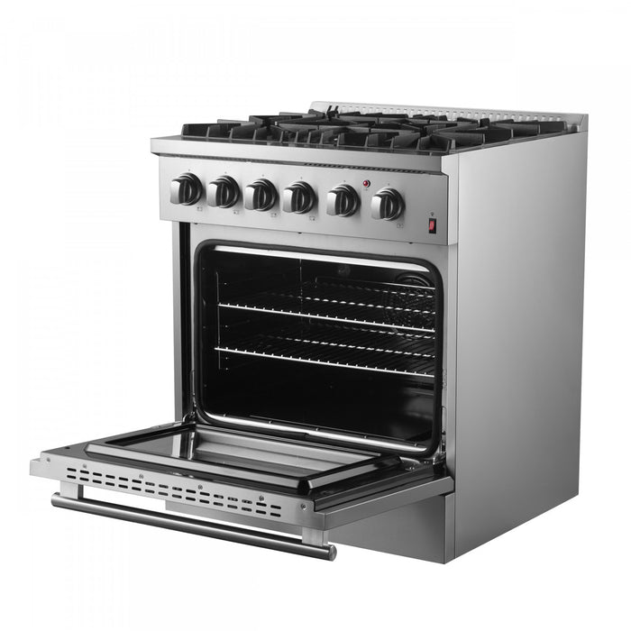 Forno Marco 30\" Dual Fuel Range, Stainless Steel, 4.32 cu. ft. - FFSGS6197-30