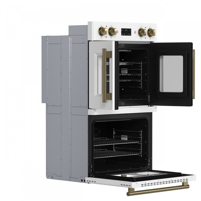 Forno Asti 30-Inch Double Electric Wall Oven in White, 7.36 cu. ft. - FBOEL1340-30WHT