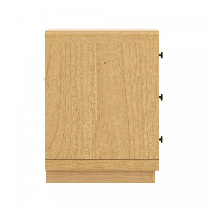 Liora Contemporary 28\" Nightstand in Natural (3-Drawer)