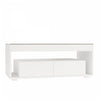 Emily Coffee Table with LED Lights and Open Storage,White | Emily table basse avec eclairage LED et rangement ouvert, blanc