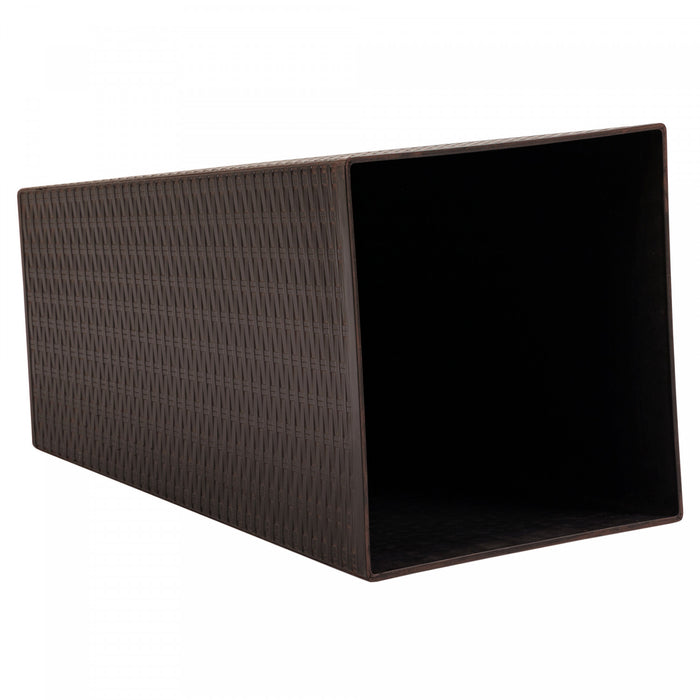 Outsunny Set Of 3 Tall Planters With Drainage Hole, Outdoor & Indoor Flower Pot Set For Front Door, Entryway, Patio And Deck, Brown