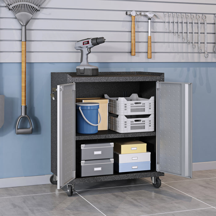 Fortress Modern 6-Piece Garage Set in Dark Gray