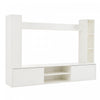 Zara 65 Inch Wall-Mounted TV Unit Set with Display Shelves, White | Zara Ensemble Meuble TV Mural 65 po avec Etageres d'Exposition, Blanc