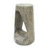 Brio 26.57" Rustic Tree-Stump MGO Accent Table, Unique Wood Grain Indoor Side Table, Grey | Table d'appoint style souche Brio 26,57 pouces MGO, table laterale interieure grain de bois unique, gris