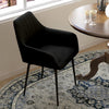 HOMCOM Dining Chairs Set of 2, Upholstered Accent Chairs with Metal Legs