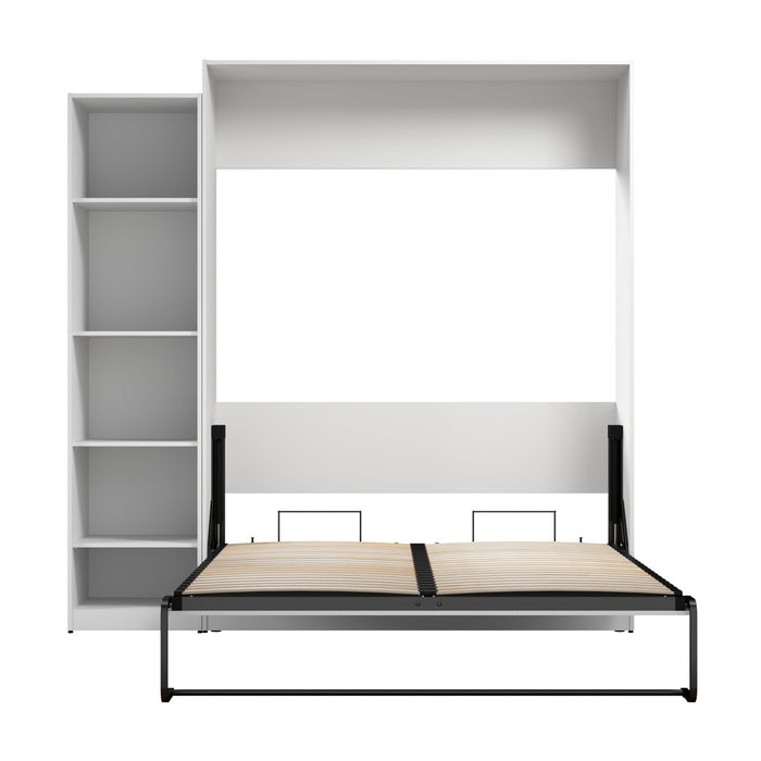 Bestar Claremont 5-Shelf Queen Murphy Bed - White