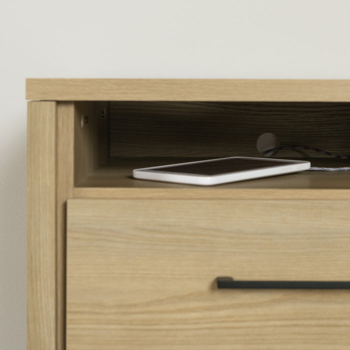 Gravity 2-Drawer Nightstand - Natural Ash