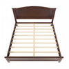 Benson Full Size Solid Wood Platform Bed with Stylish Headboard, Brown | Lit plateforme Benson en bois massif format Full avec tete de lit elegante, brun
