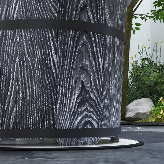 Outsunny Smokeless Fire Pit With Mat, 20\" Firepit, Magnesium Oxide, Black