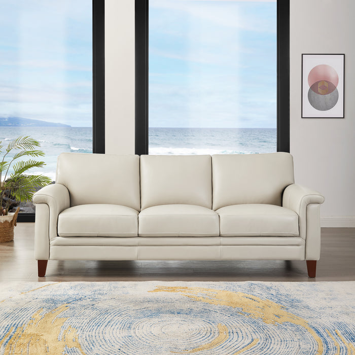 Hydeline Westcott Leather Sofa - Vanilla