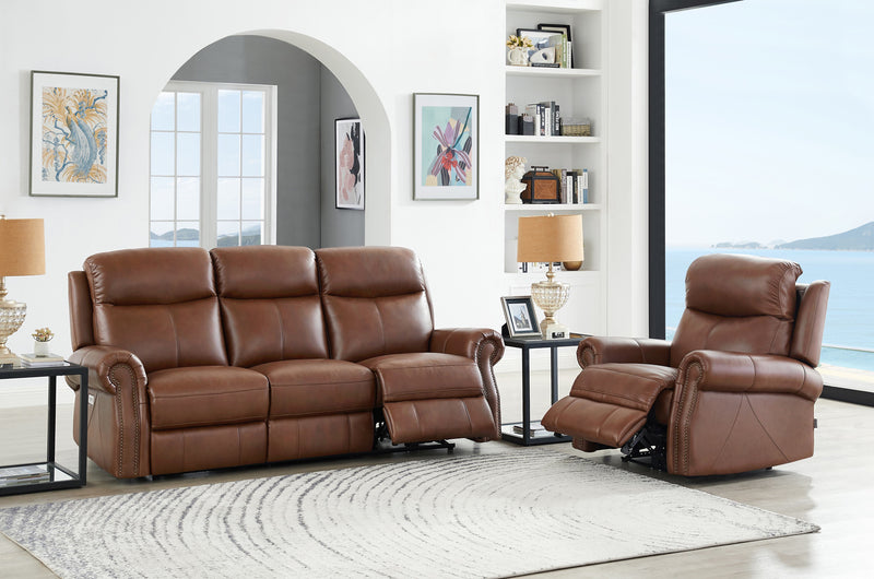 Hydeline Royce Power Reclining Sofa - Brown
