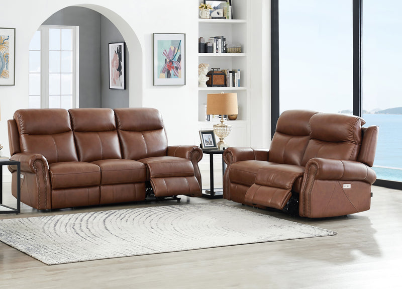 Hydeline Royce Power Reclining Sofa - Brown