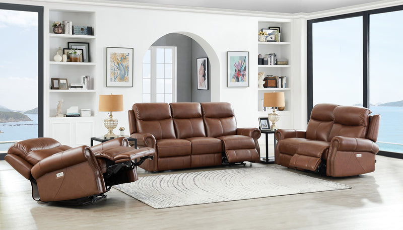 Hydeline Royce Power Reclining Sofa - Brown