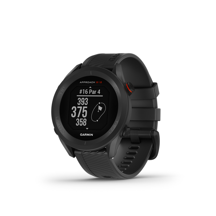 Garmin Approach® S12 Golf Watch - 42,000 Preloaded Courses With 30-hour Gps Battery Life - Black