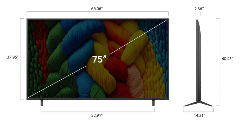 LG 75\" NANO80 LED 4K UHD Smart webOS TV (75NANO80AUA.ACC) - 2025 Model