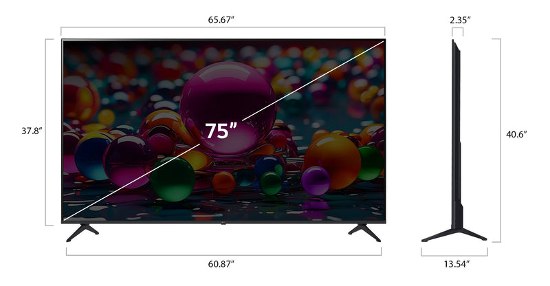 LG 75\" UA77 4K UHD Smart webOS TV (75UA7700PUB.ACCQ) - 2025 Model