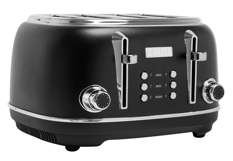 Haden Heritage 4-Slice Toaster - Black Chrome