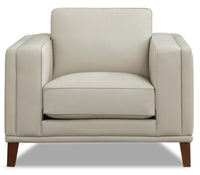 Hydeline Lyon Leather Chair - Vanilla