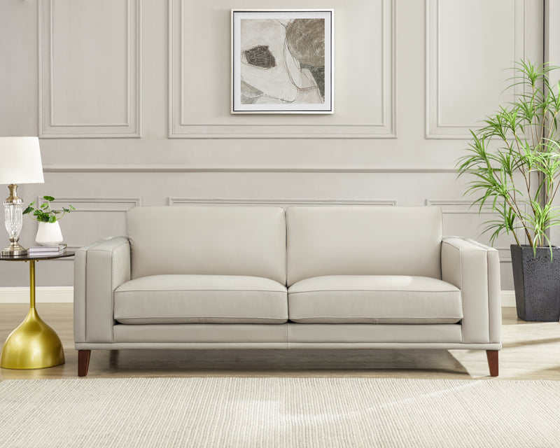 Hydeline Lyon Leather Sofa - Vanilla