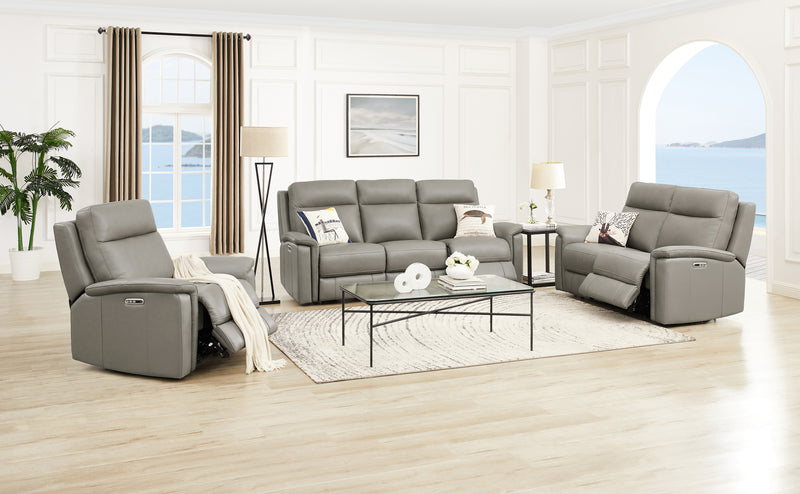 Hydeline Stanfield Power Reclining Sofa - Grey