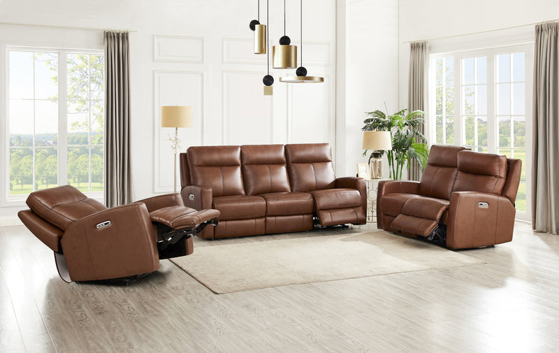 Hydeline Vienna Power Reclining Sofa - Brown