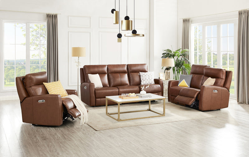 Hydeline Vienna Power Reclining Sofa - Brown