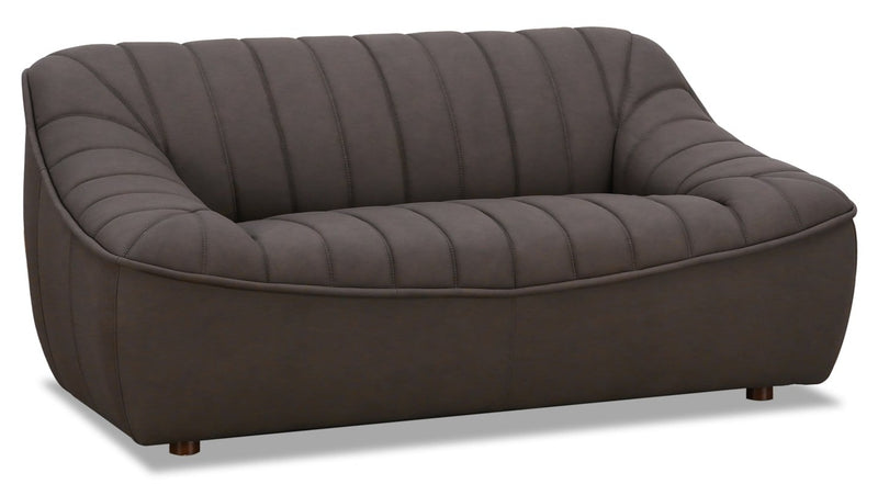 Hydeline Nest Leather Loveseat - Chocolate