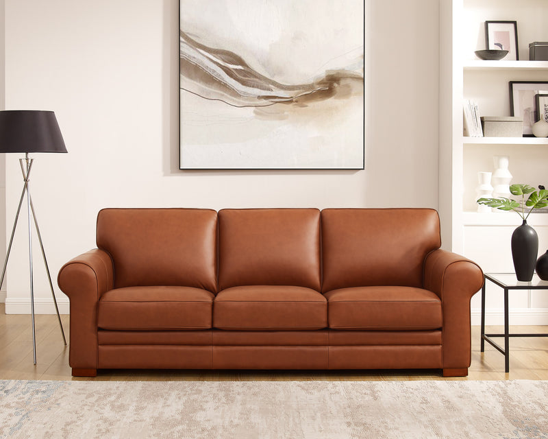 Hydeline Brookfield Leather Sofa - Brown