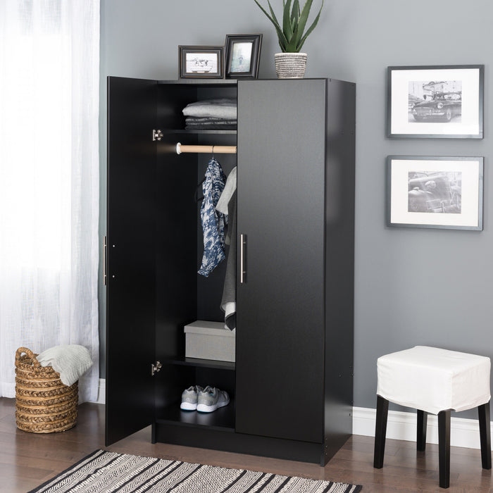 Elite 32\" Wardrobe Cabinet - Black