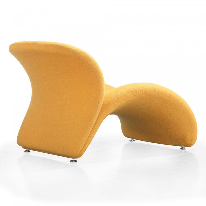 Rosebud Modern Wool Blend Accent Chair in Yellow - Set of 2