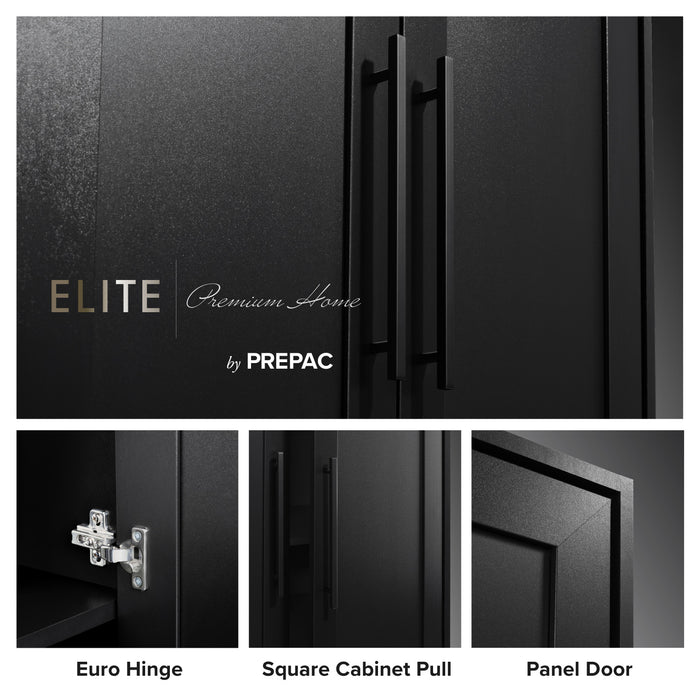 Elite Premium Home Storage Cabinet with 5 Shelves - Black