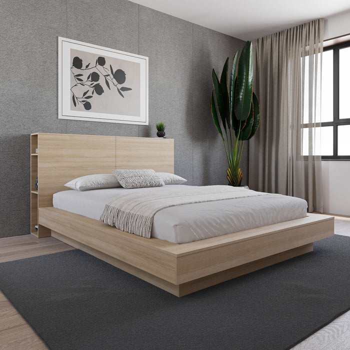 Nordika Marconi Queen Headboard - Natural Blonde Oak