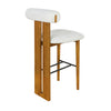 Sophia Indoor Modern Rubberwood Bar Stool Set of 2 with Supportive Backrest,Ivory&Walnut | Sophia – Lot de 2 tabourets de bar modernes d’interieur en bois d’hevea avec dossier de soutien, couleur ivoire et noyer