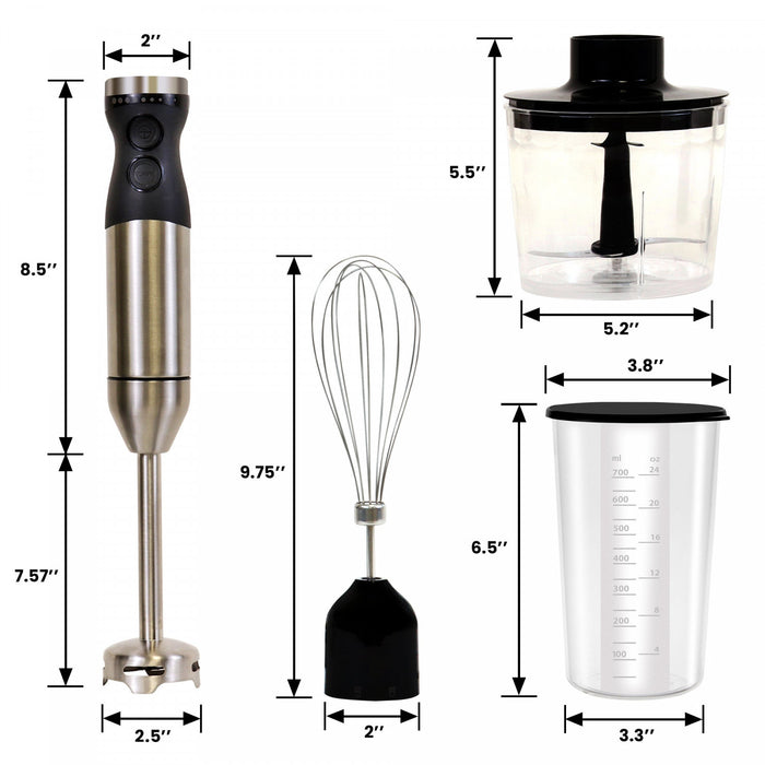 Kenmore Imersion Blender with Chopper, Whisk & Beaker - KKIBC5SS